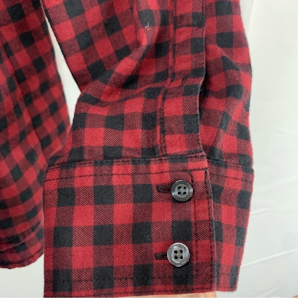 Calvin Klein Jeans Red and Black Plaid Button Down, size L - Picture 6 of 9